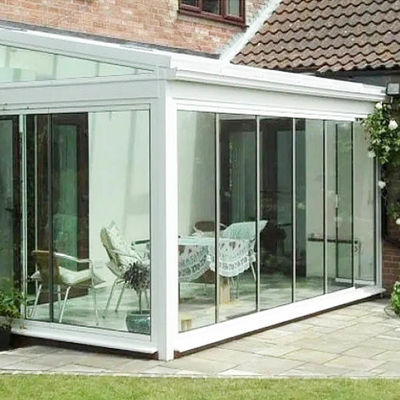 Aluminium Schuifbare Bi-vouw Transparante Gehard Glazen Deuren Voor Scheidingswand Balkon