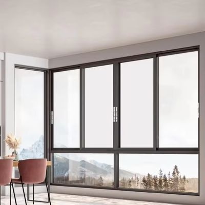 Thermische Onderbreking Windbestendige Zonnescherm Aluminium Schuifraam Met Gehard Glas