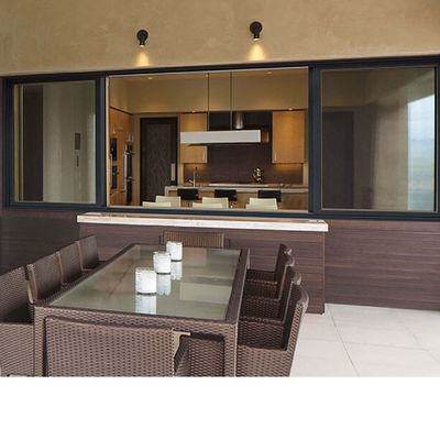 Dubbel Glas Horizontale Geluiddichte Warmte-isolerende Commerciële Aluminium Schuiframen