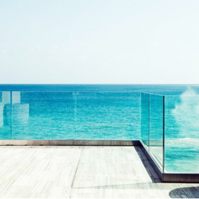 Glazen Balustrade Handrail Leuning Systeem Met 12 Aluminium U-Profielen