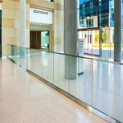 Glazen Balustrade Handrail Leuning Systeem Met 12 Aluminium U-Profielen