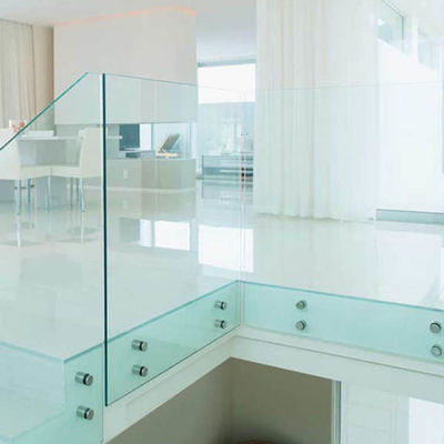 Verstelbaar roestvrij staal, raamloos, wandmontage, glazen leuning, vaststaande standoff pin