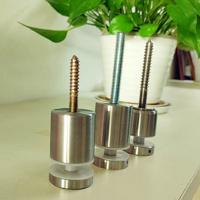 Verstelbaar roestvrij staal, raamloos, wandmontage, glazen leuning, vaststaande standoff pin