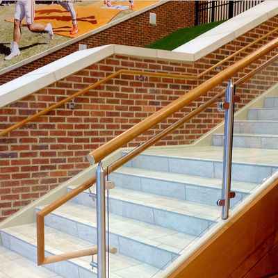 Frameless gehard glas paneel Trappenrail verstelbaar ontwerp boog Grip Klem 304 316 Fitting