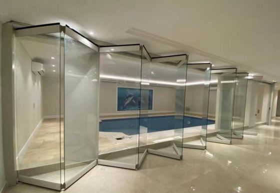 Typhoonbestendige gehard glas tweevoudige deur hoge beveiliging aanpasbaar