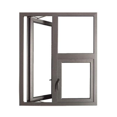 Goedkope beveiliging Solid Beveled Single Tempered Glass Outward Swinging Windows System Design Prijs te koop