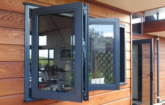 Duurzame commerciële en residentiële opvouwbare ramen van aluminium met dubbele beglazing