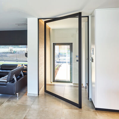 6+6 mm 8+8 mm helder gehard gelaagd glas ijzeren stalen veiligheidsdraaideur