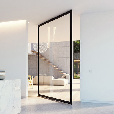 6+6 mm 8+8 mm helder gehard gelaagd glas ijzeren stalen veiligheidsdraaideur