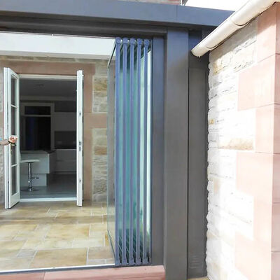 Aluminium Sliding Bi Fold Transparent 5+5mm Tempered Laminated Glass Doors For Partition Balcony