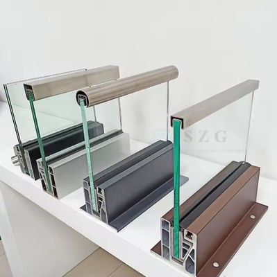 Lamel U-kanaal glazen balustrade