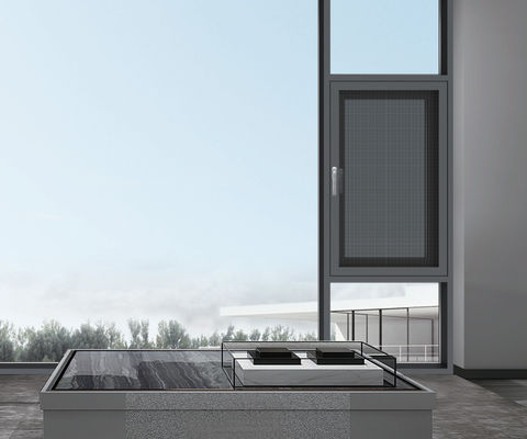 Poederbedekte aluminium ramen met dubbele beglazing