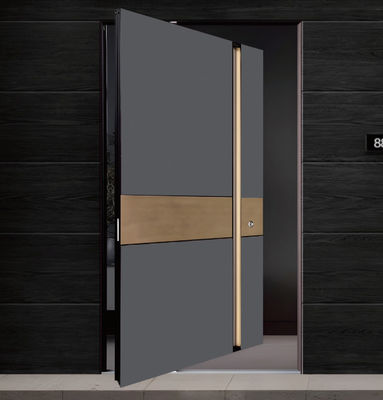 Hurricane Resistance Pivot Aluminium deur op maat met gelamineerd glas