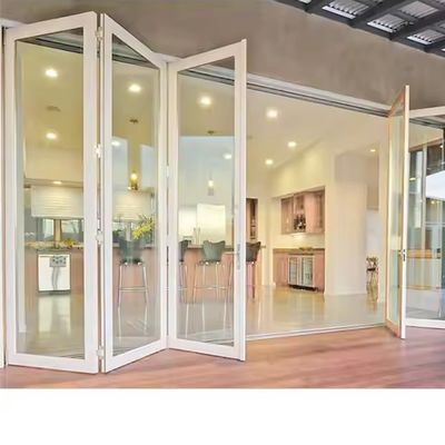 Zwaar werk wit raam aluminium glas tweevoudig patio schuifdeur