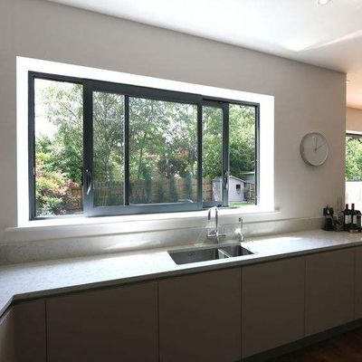 Europese standaard dubbele beglazing zware aluminium horizontale schuiframen