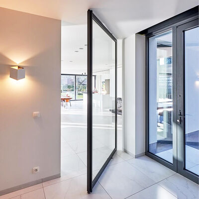 6+6 mm 8+8 mm helder gehard gelaagd glas ijzeren stalen veiligheidsdraaideur